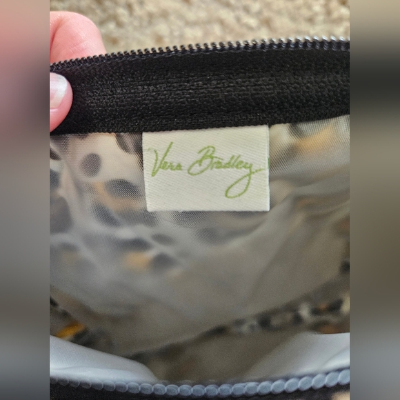 Vera Bradley Floral GO WILD Lined Quilted Pouch Makeup/Cosmetics Bag - Picture 8 of 8